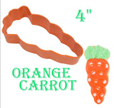 orange color coated carrot cookie cutter