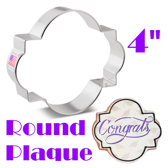 Round Plaque Cookie Cutter, Wedding Message, Ann Clark