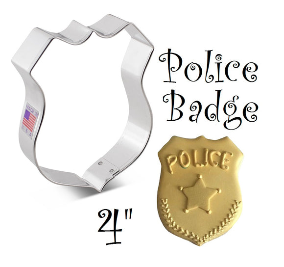 Police Badge Cookie Cutter, Fireman or Street Sign Shape, Ann Clark