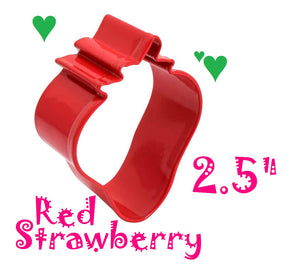 Red Strawberry Cookie Cutter, 2.5" Color Coated Cookie Cutter