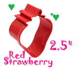 Red Strawberry Cookie Cutter, 2.5" Color Coated Cookie Cutter