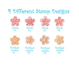 5pc Cherry Blossom Cookie Cutter and Stamps Set