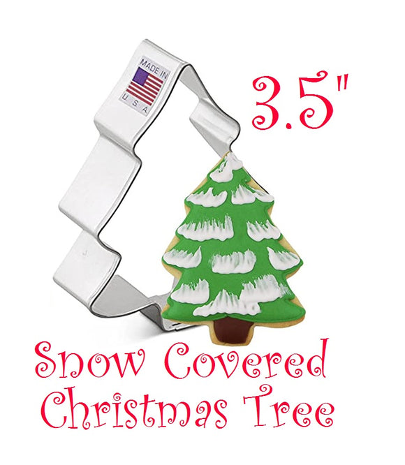 Snow Covered Christmas Tree Cookie Cutter, Christmas Baking, Ann Clark