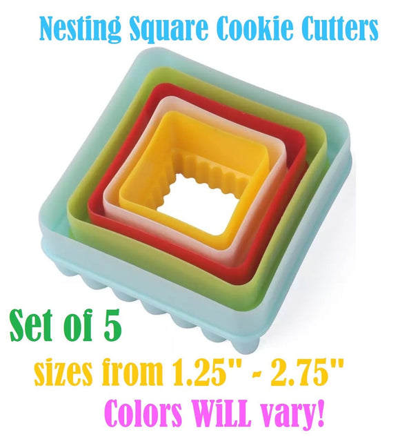 nesting square cookie biscuit cutters