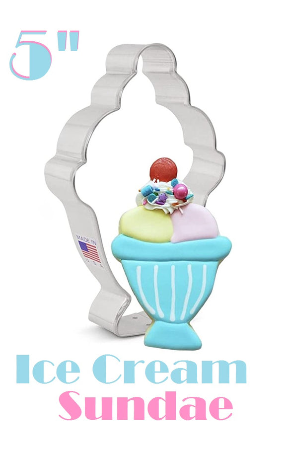 Ice Cream Sundae Cookie Cutter, Summer Treat Shape, Ann Clark