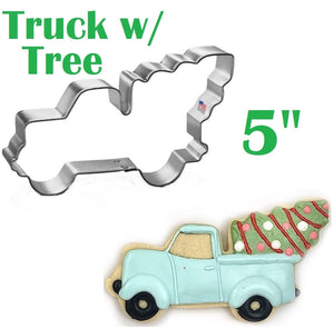 truck with christmas tree cookie cutter