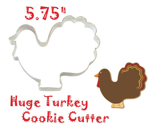 huge turkey cookie cutter is almost 6" wide