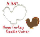 huge turkey cookie cutter is almost 6" wide