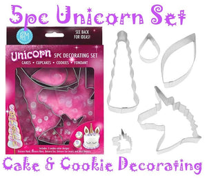 unicorn cake and cookie decorating set