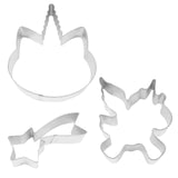 3pc Unicorn Magic Cookie Cutter Carded Set