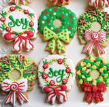 Large Christmas Wreath Cookie Cutter, Holiday Baking Cookies