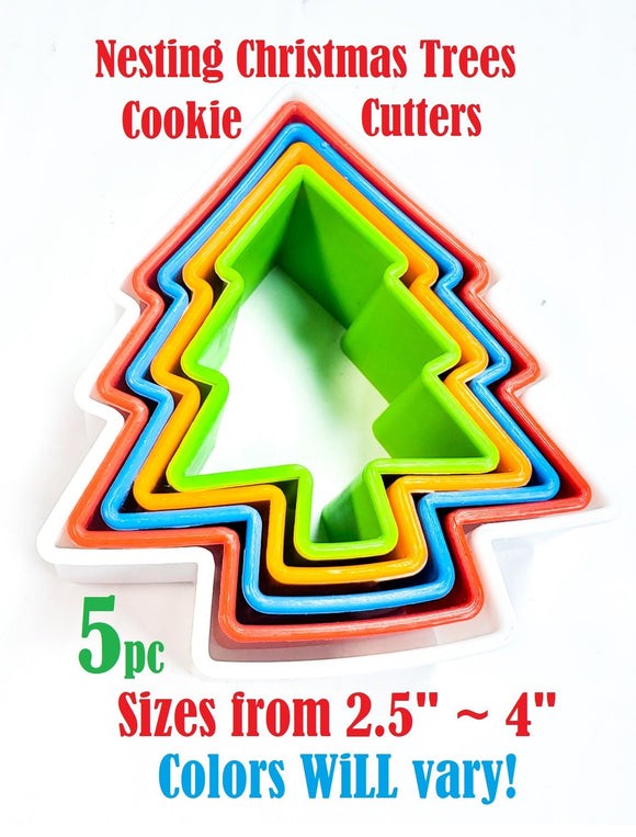 nesting christmas tree biscuit cookie cutters