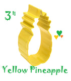 yellow pineapple shape cookie cutter